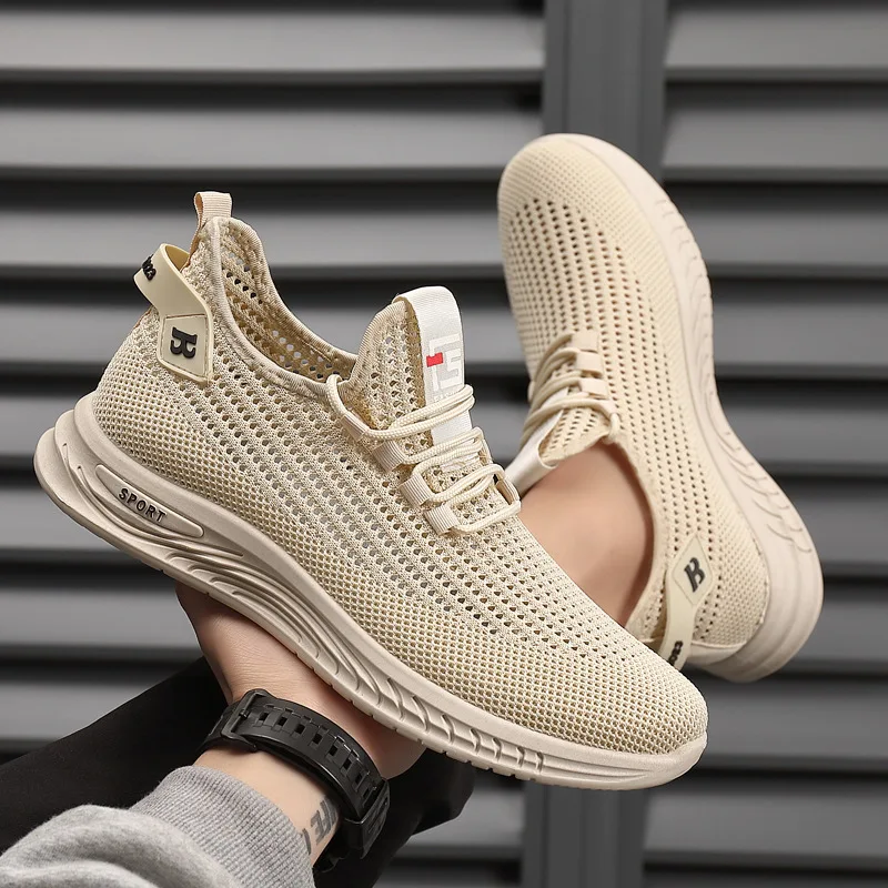 Men Mesh Knit Running Sneakers - Shock Absorbing Gym Trainers 评论和价格