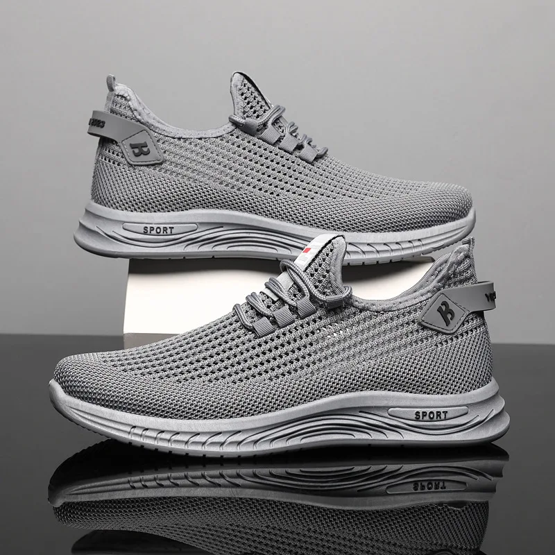 Men Mesh Knit Running Sneakers - Shock Absorbing Gym Trainers 评论和价格