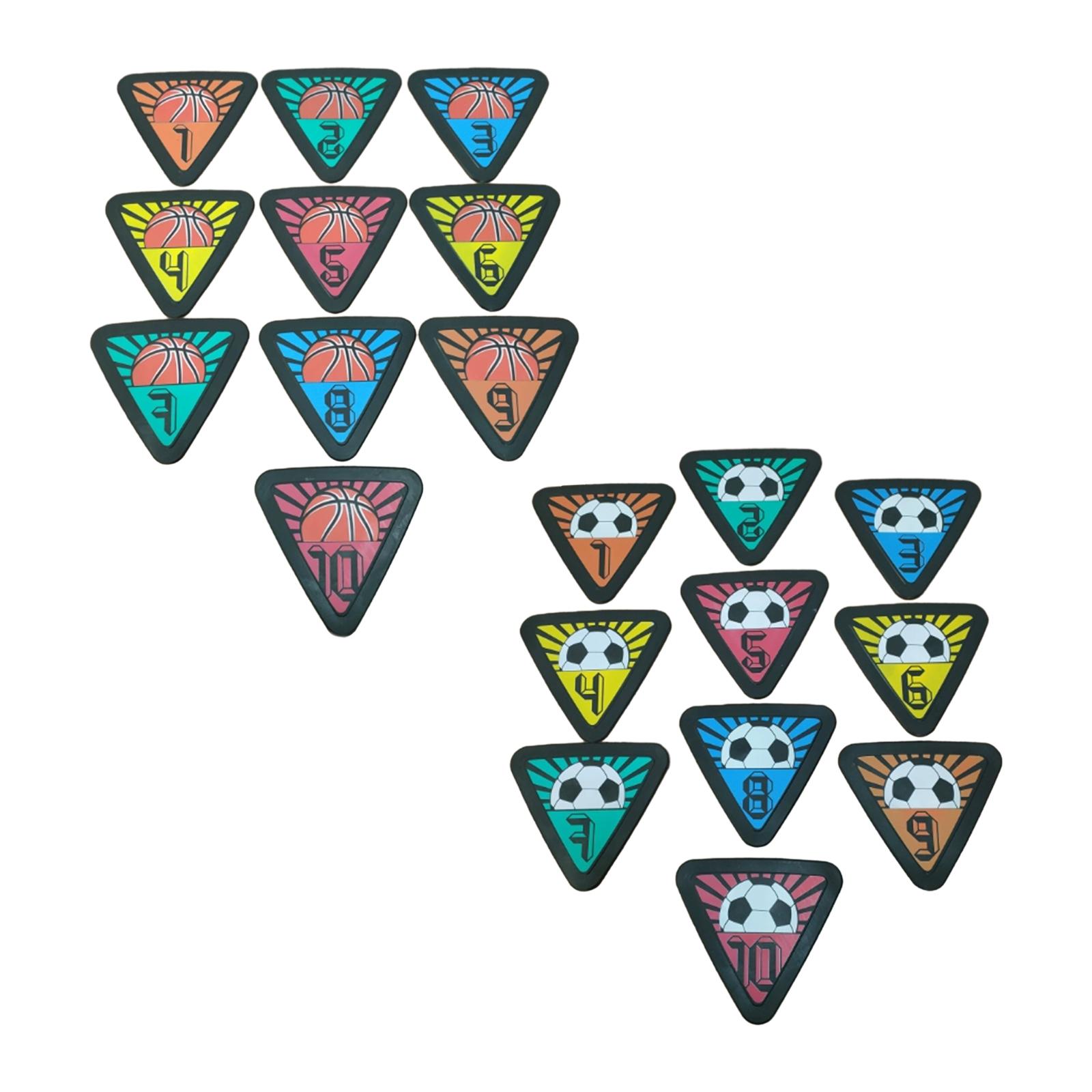 10x Numbered Floor Spot Marker - Shock Absorbing Gym Trainers 评论和价格