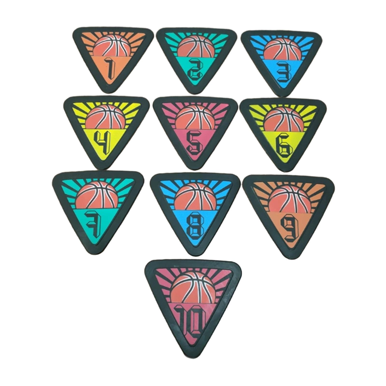 10x Numbered Floor Spot Marker - Shock Absorbing Gym Trainers 评论和价格