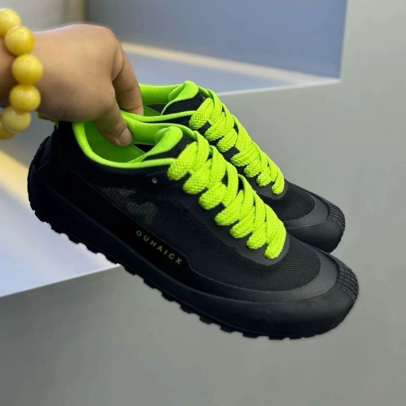 Solid Tone Anti Slip Men Low T - Knit Fabric Lace Up Sneakers 评论和价格