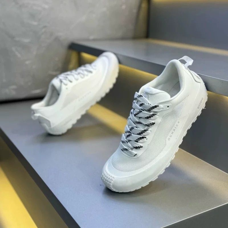 Solid Tone Anti Slip Men Low T - Knit Fabric Lace Up Sneakers 评论和价格